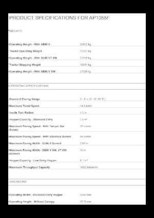 Gąsienicowe rozściełacze asfaltu Caterpillar AP1055F