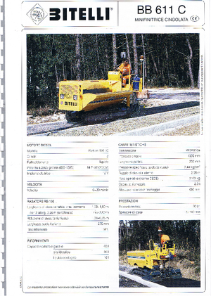 Gąsienicowe rozściełacze asfaltu Bitelli BB 611 C-RB 160