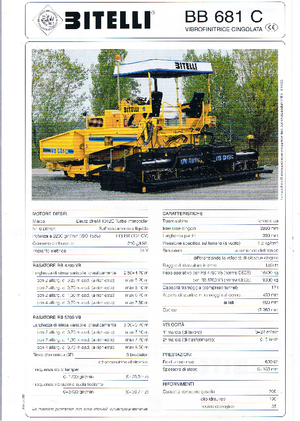 Gąsienicowe rozściełacze asfaltu Bitelli BB 681 C-RB 4700 VB