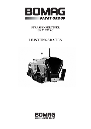 Gąsienicowe rozściełacze asfaltu Bomag BF 223 C