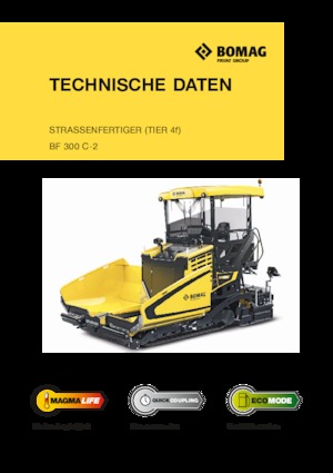 Gąsienicowe rozściełacze asfaltu Bomag BF 300 C 2 S 340-2