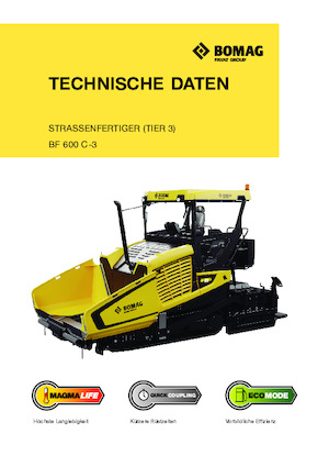 Gąsienicowe rozściełacze asfaltu Bomag BF 600 C 3 S 600