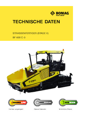 Gąsienicowe rozściełacze asfaltu Bomag BF 600 C 3 S 600