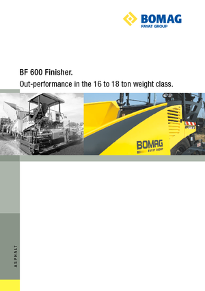 Gąsienicowe rozściełacze asfaltu Bomag BF 600 C-HSE