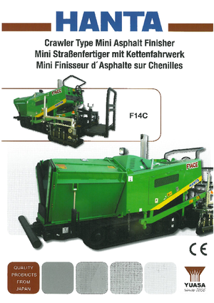 Gąsienicowe rozściełacze asfaltu Hanta F 14 C-1.4