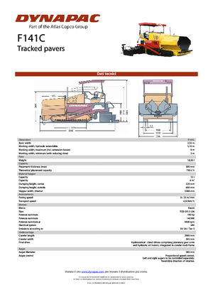 Gąsienicowe rozściełacze asfaltu Dynapac F 141 C