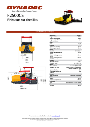 Gąsienicowe rozściełacze asfaltu Dynapac F 2500 CS