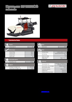 Gąsienicowe rozściełacze asfaltu Dynapac MF2500CS