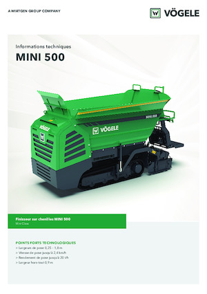 Gąsienicowe rozściełacze asfaltu Vögele MINI 500
