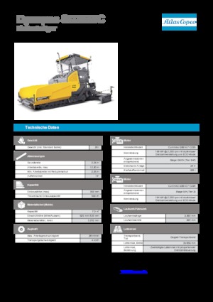 Gąsienicowe rozściełacze asfaltu Dynapac SD 2550 C