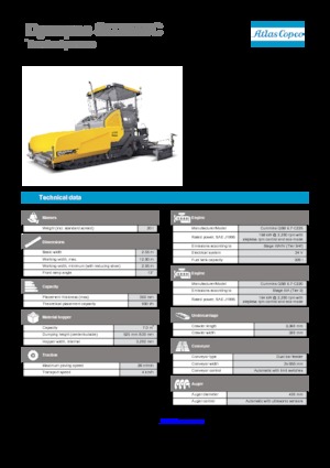 Gąsienicowe rozściełacze asfaltu Dynapac SD 2550 C