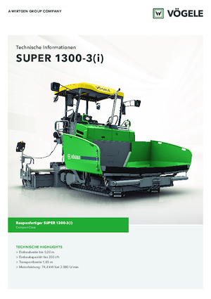 Gąsienicowe rozściełacze asfaltu Vögele Super 1300-3i
