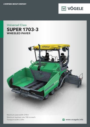 Gąsienicowe rozściełacze asfaltu Vögele Super 1703-3