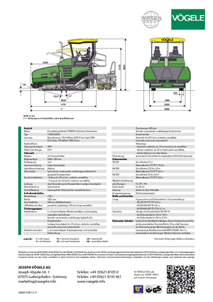Gąsienicowe rozściełacze asfaltu Vögele Super 1800-2