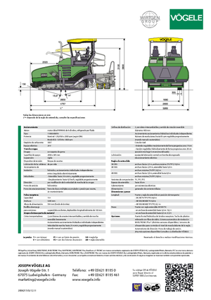 Gąsienicowe rozściełacze asfaltu Vögele Super 1800-2