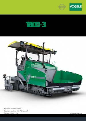 Gąsienicowe rozściełacze asfaltu Vögele SUPER 1800-3
