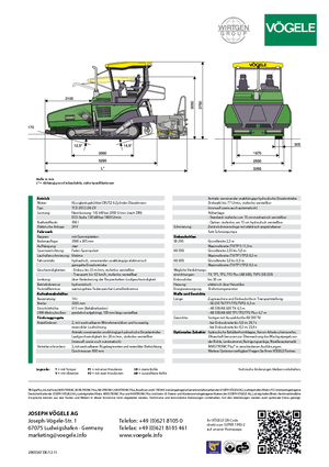 Gąsienicowe rozściełacze asfaltu Vögele Super 1900-2
