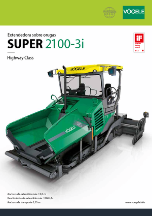 Gąsienicowe rozściełacze asfaltu Vögele Super 2100-3i