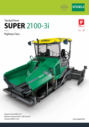 Gąsienicowe rozściełacze asfaltu Vögele Super 2100-3i