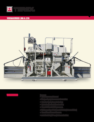 Gąsienicowe rozściełacze asfaltu Terex VersaScreed 210
