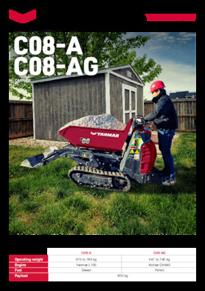 Wozidła gąsienicowe Yanmar C08-A HI TIP 