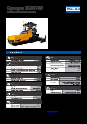 Gąsienicowe rozściełacze asfaltu Dynapac SD 2500 C