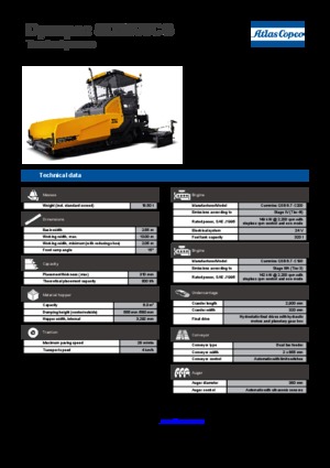 Gąsienicowe rozściełacze asfaltu Dynapac SD 2500 CS