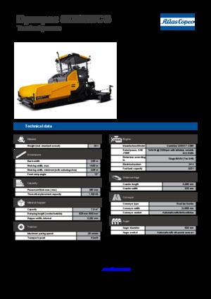 Gąsienicowe rozściełacze asfaltu Dynapac SD 2550 CS