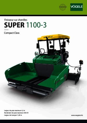 Gąsienicowe rozściełacze asfaltu Vögele Super 1100-3