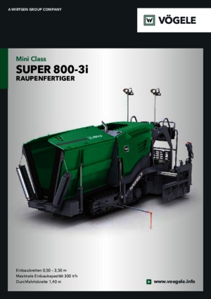 Gąsienicowe rozściełacze asfaltu Vögele Super 800-3i