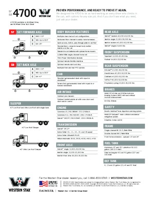 Ciągniki siodłowe Western Star 4700 SB 40