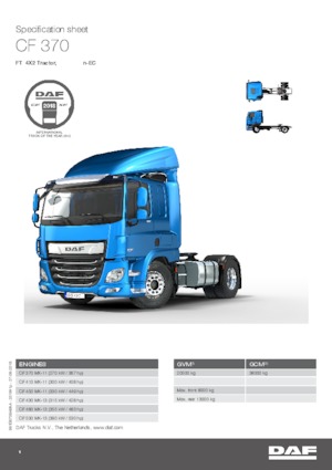 Ciągniki siodłowe DAF CF 370 FT SLEEPER CAB