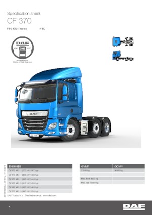 Ciągniki siodłowe DAF CF 450 FTG SLEEPER CAB