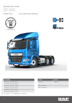 Ciągniki siodłowe DAF CF 530 FTS SLEEPER CAB