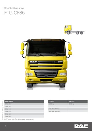 Ciągniki siodłowe DAF CF 85.410 FTG SLEEPER CAB