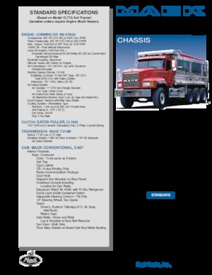 Ciągniki siodłowe Mack CL703 CA67 Conventional Cummins ISX 500 6x4