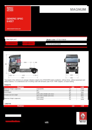 Ciągniki siodłowe Renault MAGNUM 520.19 4X2 T E5 - ROUTE 66