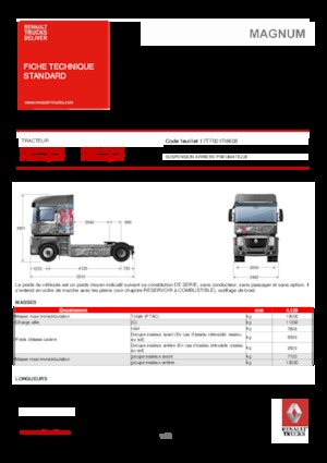 Ciągniki siodłowe Renault MAGNUM 520.19 4X2 T E5 - ROUTE 66