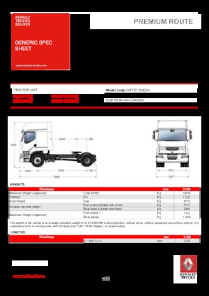 Ciągniki siodłowe Renault PREMIUM 380.18 4X2 D TGV950