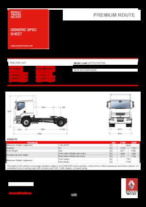 Ciągniki siodłowe Renault PREMIUM 430.19 4X2 LD T OPTIFUEL