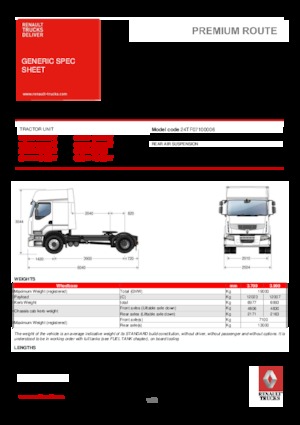Ciągniki siodłowe Renault PREMIUM 430.19 4X2 LD T