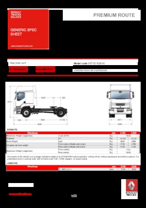 Ciągniki siodłowe Renault PREMIUM 430.19 4X2 LD TGV1040