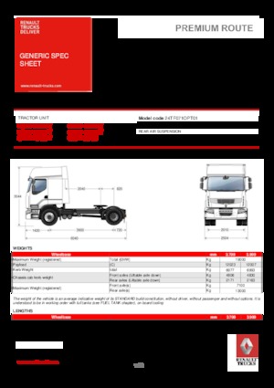 Ciągniki siodłowe Renault PREMIUM 460.19 4X2 LD T OPTIFUEL
