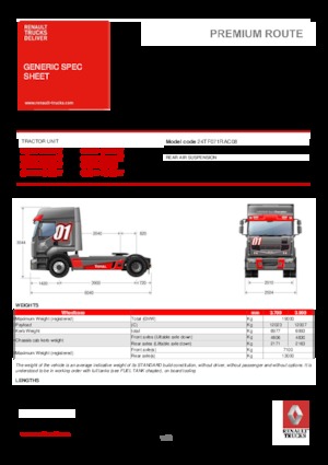 Ciągniki siodłowe Renault PREMIUM 460.19 4X2 LD T TRUCK RACING
