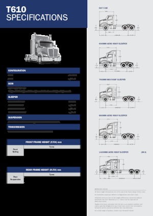 Ciągniki siodłowe Kenworth T610 Day Cab MX 15 6x4