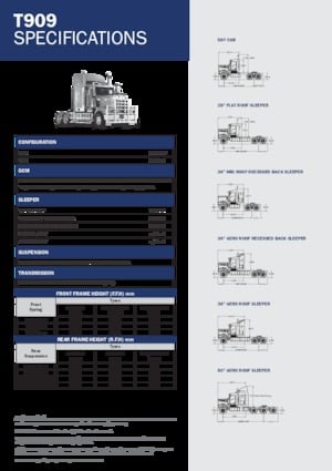 Ciągniki siodłowe Kenworth T909 28” Flat roof X15 6x4