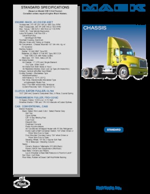 Ciągniki siodłowe Mack VISION CA65 Conventional CXN603 AC-460P ASET 6x4