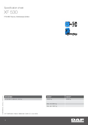 Ciągniki siodłowe DAF XF 530 FTG , Anniversary Edition SSC