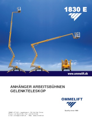 Platformy robocze na wysięgniku przegubowym mocowane na przyczepie OMMELIFT 1830 EX