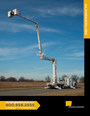 Platformy robocze na wysięgniku przegubowym mocowane na ciężarówce Altec AN50-E80